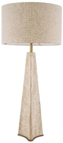 Veioza, Lampa de masa LUX cu baza din travertin Benson