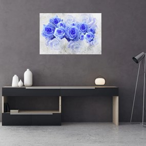 Tablou - Trandafiri albaștri (90x60 cm)
