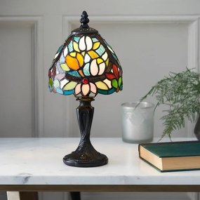 Lampă de masă Tiffany SYLVETTE Endon 64331, 1xE14/40W/230V, Ø 15 cm