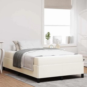 vidaXL Cadru de pat Altele Crem 120 x 200 cm Țesătură de catifea