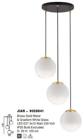 Lustra cu 3 pendule design modern JIAN