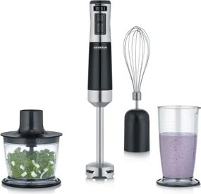 Severin SM 3772 - Blender de mână cu accesorii, 600 W/230 V, inox/negru