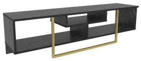 Comoda TV Asal 150 - Negru, Gold