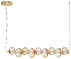 Lustra suspendata LED design modern Leda auriu