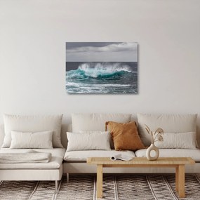 Tablou pe sticlă - Valuri pe ocean (70x50 cm)