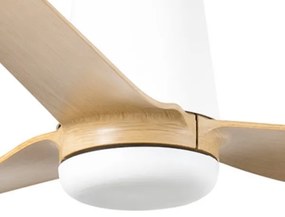 Ventilator de tavan FARO 33829 PUNT TUB M maro/alb d. 130 cm + telecomandă