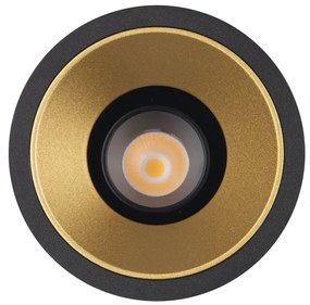 Spot LED incastrabil GALEXO H0106 negru cu inel auriu