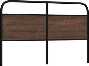 vidaXL Tăblie de pat de schimb, stejar maro, 160 cm, lemn prelucrat și oțel