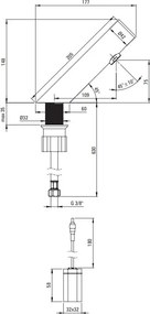 SENSE Baterie pentru Chiuvetă, Fără Contact Direct, Fără Sistem de Reglare a Temperaturii - 4xAA - BQR_N28R