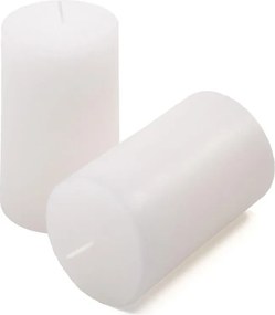 Set de lumânări rustice, 11,5 cm, Ø 6,8 cm, alb, 12 buc