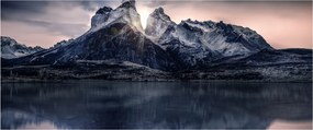 Tablou lacul cu munte (120x50 cm)
