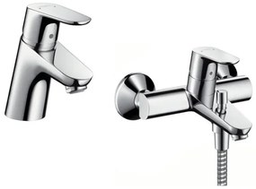 Set baterie cadă-duș Hansgrohe Focus 31940000, baterie lavoar Hansgrohe Focus 31730000