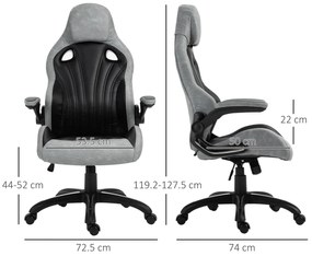 Scaun gaming Vinsetto cu balansoar, 72.5x74x119.2-127.5cm | Aosom RO
