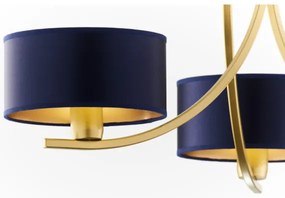 Jupiter 2093 - Lustra ARTHUR, suspendată pe lanț, 3xE27/15W/230V, albastru/auriu