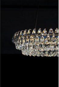 Lustra metal auriu si cristale sticla BARLETTA 60+100