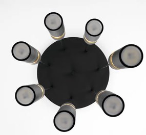 Lustră pe cablu Jupiter 2015 ALAS 7xGU10/10W/230V negru/auriu