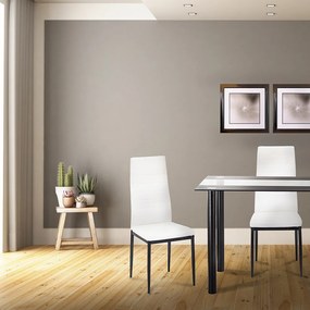 Scaun de masă Tino NOVA în alb și negru