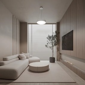 Lustră pe cablu CLEO 3xE27/24W/230V d. 40 cm alb