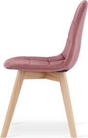 OFERTA Scaun de dining din catifea roz inchis BORA clasa a II-a.