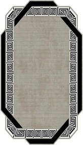 Covor, 160x230 cm, forma dreptunghiulara, poliester, crem/negru ALN600