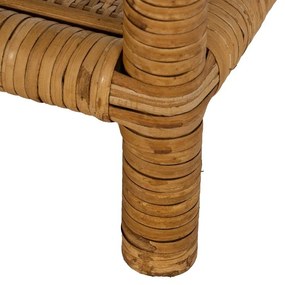 Măsuță de cafea în culoare naturală cu blat din sticlă 40x90 cm – Ixia