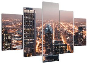 Tabloul cu metropolă luminată (150x105 cm)