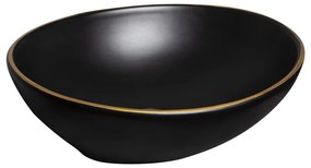 Lavoar ceramic cu design negru și auriu KR-707