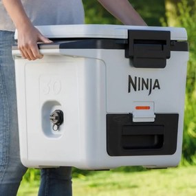 Lada frigorifica Ninja FrostVault FB131EUWH, 28 l, Pasiva, 48 doze, Pastreaza gheata pana la 5 zile, Compartiment uscat, Alb