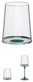 Set 2 pahare de cristal Trebonn SplitGlass 2025123, 280 ml, Ø7.3x9 cm, Posibilitate atasare picior, Verde