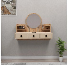 Măsuță de toaletă Makole (pin atlantic + bej) . 1094113