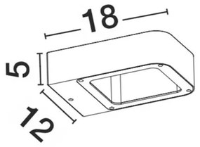 Aplica perete LED ambientala de exterior IP54 ACQUA NVL-713312