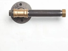 Suport de hârtie igienică BORURAF 8x22 cm neagră/aurie