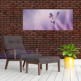 Tablou - Fluturi mov (120x50 cm)
