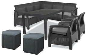 Set de mobilier de grădină Corfu Relax duo cub grafit