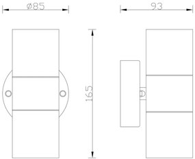 Globo 3201W-2 - Aplică de exterior JAICY 2xGU10/35W/230V IP44
