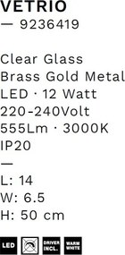 Aplica de perete LED decorativa VETRIO