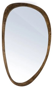 Oglinda ovala cu rama maro Plecto, 120 x 5 x 70 cm