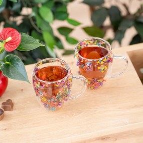 Pahare termo 4Home Flowers Hot&Cool 350 ml, 2 buc.