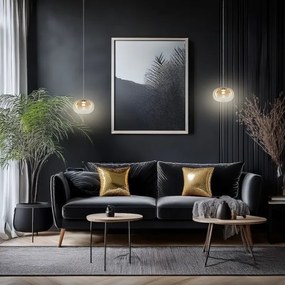 Lustră LED pe cablu VASO LED/4W/230V d. 18 cm auriu/fumuriu