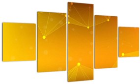 Tablou abstract galben (125x70 cm), în 40 de alte dimensiuni noi