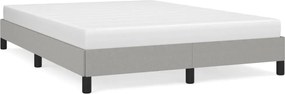 vidaXL Cadru de pat fără saltea, gri deschis, 140x200 cm, textil