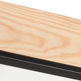 Plafonieră NATURAL SQUARE 2xE27/15W/230V 31x31 cm pin/negru