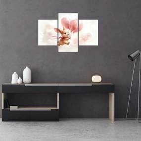 Tablou - Iepuraș cu Baloane (90x60 cm)