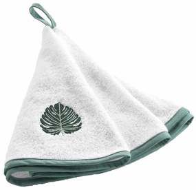 Prosop alb/verde din bumbac frotir 60 cm Ardenia – douceur d'intérieur