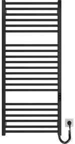 Radiator de baie tip scară HF DERBY, 255 W/230 V, 117 x 53 cm, negru