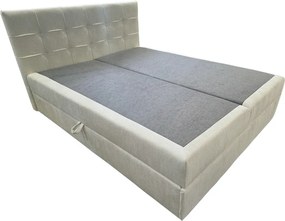 Pat tapițat boxspring DIRELIS VIBE 160x200 cm crem Saltea: Saltea cu arcuri Bonell