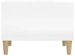Masuta de cafea, alb extralucios, 60x50x36,5 cm, lemn compozit 1, Alb foarte lucios