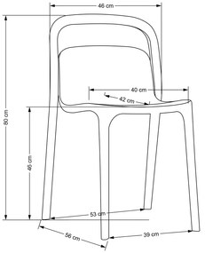 Scaun de bucaterie Lipa, alb