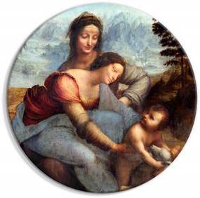 Tablou rotund - The Virgin and Child with Saint Anne (Leonardo da Vinci)