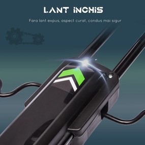 HOMCOM Kart cu Pedale pentru Copii 5-12 Ani cu Scaun Reglabil, Anvelope Gonflabile, Frână de Mână, Design de Curse, Alb și Negru | Aosom Romania
